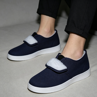 Zapatos de seguridad unisex cómodos para invierno, de caña baja, con suela de PU, color azul marino, para sala limpia, cálidos, antiestáticos, para trabajo industrial.