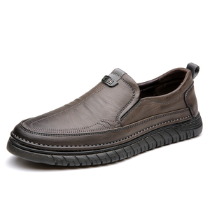 Mocasines de Cuero para Hombre, Antideslizantes, con Suela Gruesa, Zapatos Casuales de Vestir para Uso Diario - Product Image 1