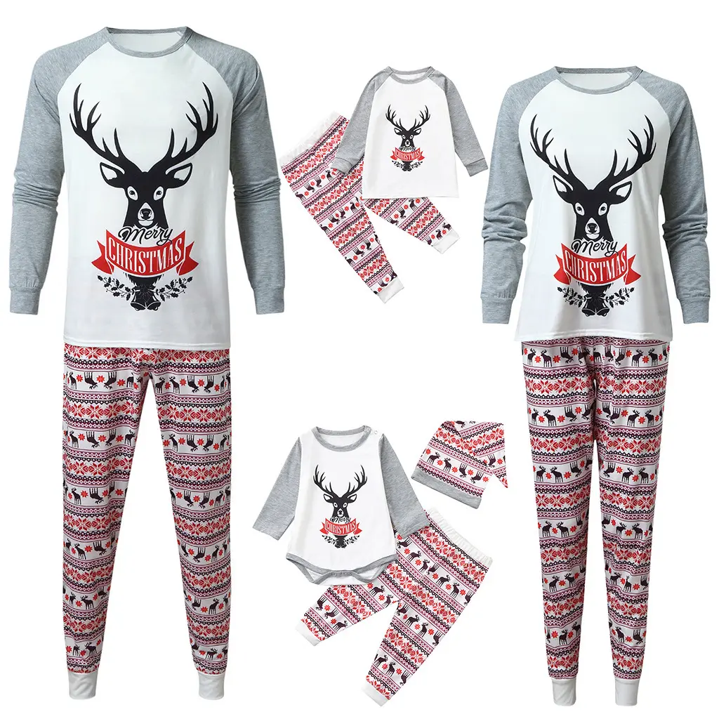 Семейный Рождественский пижамный комплект, 2020 рождественские пижамы для взрослых и детей, ночная рубашка, детский комбинезон, семейные одинаковые наряды на Рождество