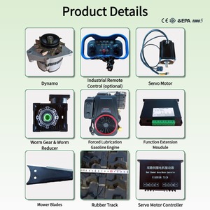 <span class=keywords><strong>Tondeuse</strong></span> industrielle agricole à essence monocylindre télécommandée VTLM800 avec lame à neige et hauteur de coupe réglable de 60 cm - Product Image 6