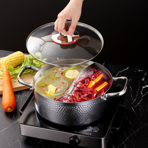 Conjuntos De Panelas De Luxo De Fábrica Pote Com Tampa De Vidro Utensílios De Cozinha Conjunto De Panelas De Aço Inoxidável De 5 Camadas - Product Image 3