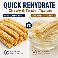 Bâtonnets de soja séchés non-OGM en gros, Fuzhu de qualité supérieure riche en protéines, origine Chine, Asperges de soja séchées pour les fabricants alimentaires