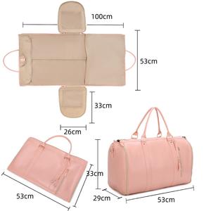 Sac de voyage en cuir PU pour homme, sur mesure, en gros, avec compartiment à chaussures pour costume d'affaires - Product Image 5
