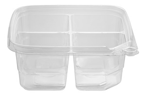 Caja de plástico para alimentos de 3 compartimentos reciclable para embalaje y almacenamiento de fideos - Product Image 2