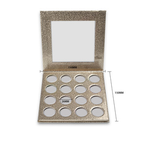 Vente en gros Privave Label 300 Couleurs Ombre à Paupières Conteneur <span class=keywords><strong>Rose</strong></span> Doré 26mm 16 Pan DIY Palette <span class=keywords><strong>de</strong></span> Fard à Paupières Vide - Product Image 2