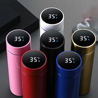 Vaso Térmico de Acero Inoxidable con Pantalla LED Inteligente de Temperatura, Termo, Material ABS, Uso en Pared, Mini, Clásico, Regalo