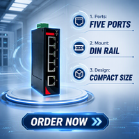 Commutateur réseau Ethernet industriel non géré de type rail DIN, 4/8/16 ports RJ45, Plug-and-Play, robuste, 10 Mbps, pour ordinateur