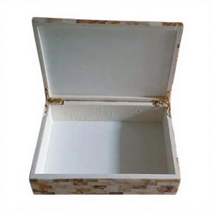 Boîtes incrustées d'os de fabrication indienne de dernière conception avec le matériel de nacre pour des cadeaux d'anniversaires - Product Image 1