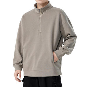 <span class=keywords><strong>Felpa</strong></span> da uomo <span class=keywords><strong>con</strong></span> collo a mezza Zip <span class=keywords><strong>con</strong></span> tasche risvolto Casual manica lunga <span class=keywords><strong>Polo</strong></span> Pullover sportivo top - Product Image 4