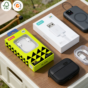 Câble PD 20W, tête de charge, emballage portable haut de gamme, matériaux recyclés écologiques, finition mate, robuste - Product Image 1