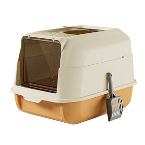 Fully Enclosed <b>Cat</b> <b>Litter</b> Box With Scoop Rectangle Odor Proof For <b>Cats</b> - Product Image 2