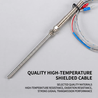 Sensor de Temperatura Tipo Termopar K/E de Acero Inoxidable PT100/CU50, Tipo ODM/OEM, Sonda de 50mm 100mm 150mm 200mm