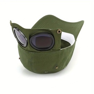 หมวกแก๊ปทรงนักบินสไตล์เรโทรคลาสสิก  สำหรับกิจกรรมกลางแจ้ง  แบบวินเทจ  สไตล์ทหาร  พร้อมแว่นตาในตัว  ป้องกันแสงแดด  สำหรับทุกเพศ - Product Image 4