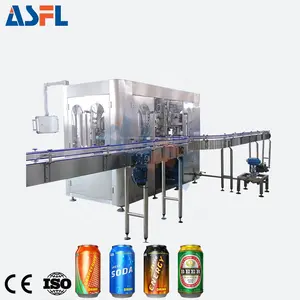 Fully Automatic Tin Can Carbonated Beverage Beer Stainless Steel Filling Machine