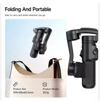 Stabilisateur de cardan M03 AI à suivi facial pour smartphones, microphone de téléphone portable à trois axes, anti-tremblement, lumière magnétique intégrée