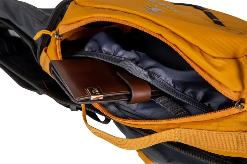 Sac de ceinture imperméable pour cyclisme, randonnée, sport en plein air, couleur jaune, avec porte-bouteille, sac de ceinture