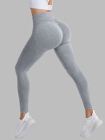 Leggings de sport moulants pour femme, sans couture, taille haute, effet lavé au sable, séchage rapide, effet galbe fessier, pour yoga