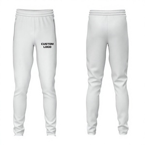 Pantalón Blanco Personalizado, Ropa Deportiva de Algodón Terry, Fabricación de Prendas de Vestir - Product Image 1