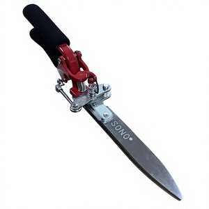 Ciseaux de jardin SONO J3760 en acier inoxydable, lame en acier inoxydable, poignée rouge à prise souple, outil de coupe multi-usages - Product Image 1