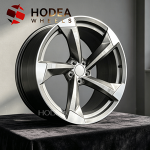 Jantes monobloc forgées agressives bicolores usinées brossées, compatibles 5x112/5x114.3/5x120 pour voitures de performance - Product Image 1
