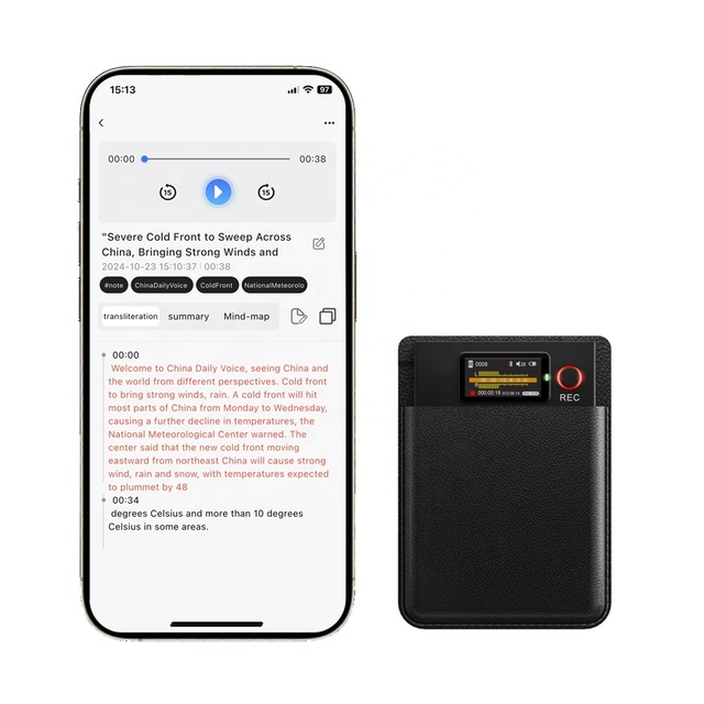 AI Digital Voice Recorders Transcribe & Summarize Empowered by ChatGPT with Playback for Phone Calls