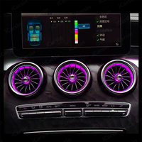 ICarsin - 64 couleurs - Éclairage ambiant LED pour l'intérieur de la voiture - Ventilation avant et arrière - Pour Mercedes Benz Classe C W205 X253 - Accessoires d'ambiance