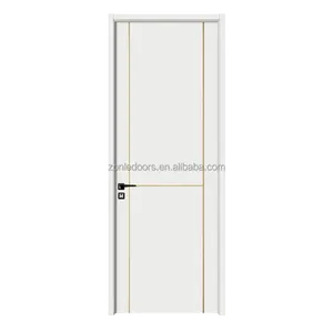 Mid-Century Modern Customized Front Solid Wood Doors Tempered Glass Pivot Entry Door For Villa With Smart Lock