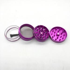 Moulin à herbes sèches et tabac en aluminium moderne et durable, 4 pièces, magnétique, pour plusieurs tailles (40-63mm), logo personnalisable, prix compétitif - Product Image 5