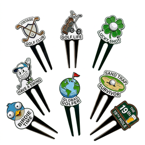 Outil de réparation de divots de golf avec logo personnalisé, marqueur de balle en alliage de zinc <span class=keywords><strong>Happy</strong></span> <span class=keywords><strong>Gilmore</strong></span> amusant, nouveau design, produits de golf - Product Image 6