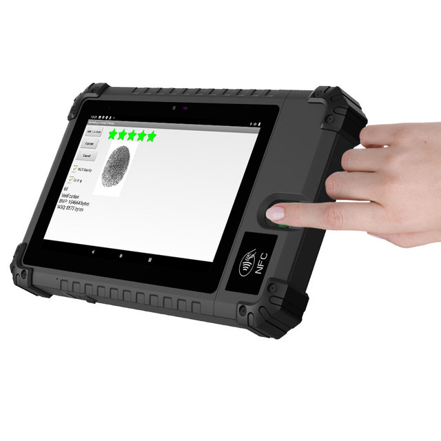 Ip65 Rfid Rugged Tablet Pc Biometric Fingerprint Recognition Tablet Barcode Scanner Android Industrial Tablet With Sim Card