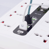 Multiprise USB universelle multi-ports avec rallonge de 2 m pour la maison et le bureau