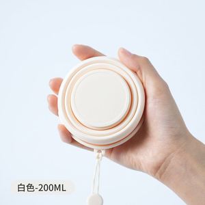 Hot Sale Portable Collapsible Silicone <b>Cup</b> Heat Resistant Foldable Travel Mug <b>with</b> Leakproof <b>Lid</b> for Camping Office Outdoor - Product Image 5