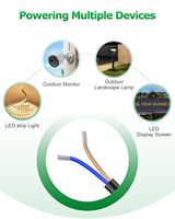 Controlador LED con Carcasa de Aluminio Impermeable IP67, 12V 60W, Admite Enchufes Personalizados y Grabado Láser, Iluminación Exterior