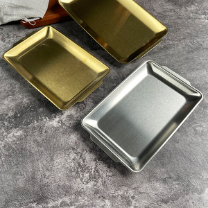 Platos y Bandejas de Servicio de Acero Inoxidable Coreanos, Forma Rectangular, 50 Piezas MOQ, Embalaje Personalizado Duradero - Product Image 3