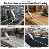 Module laser vert 520 nm de qualité industrielle, mise au point réglable, haute précision, personnalisable OEM pour l'automatisation et la robotique