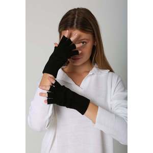 Gants mi-doigts unisexes écru pour la randonnée et la course à pied, modèle Eld02 - Product Image 2