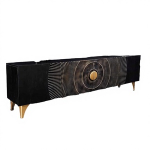 Armoire de rangement artisanale en bois de manguier massif, couleur personnalisée Blue Ocean, moderne, écologique, multifonctionnelle, pliable, avec roulettes, résistante à l'eau - Product Image 2