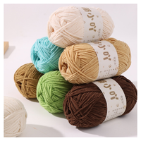 2025 Meilleure Valeur Fil 100% Polyester Fait Main Écologique Anti-Bouloche Mat Chenille Tricot Pendatif Fils Motif Teint Pour