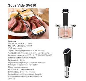 Machine et cuiseur sous vide à prix d'usine, cuisson lente à basse température, circulateur thermique à immersion, contrôle précis de la température - Product Image 4