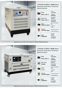 Generador de Gasolina Silencioso de Alto Rendimiento de 25kw para Estación Base de Telecomunicaciones - Product Image 4