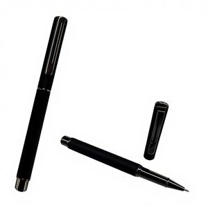 Stylo bille rotatif en métal de haute qualité, écologique, de la marque OLIVIA, couleur bleue, avec logo personnalisé, pour le bureau - Product Image 1