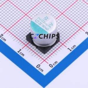 Condensador Electrolítico de Aluminio Híbrido Sólido-Líquido HBW820M1JTR-1010 SMD, D10xL10mm 82uF 20% 63V 10mm - Product Image 1