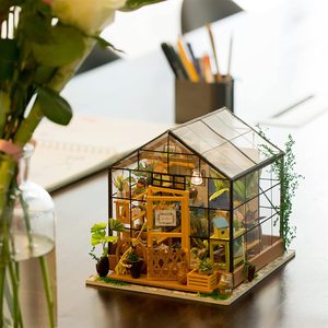 DWI DIY <span class=keywords><strong>Maison</strong></span> miniature <span class=keywords><strong>en</strong></span> <span class=keywords><strong>bois</strong></span> à construire, Kit de bricolage pour <span class=keywords><strong>maison</strong></span> de poupée, <span class=keywords><strong>Jouet</strong></span> de loisir pour enfants et adultes - Product Image 3