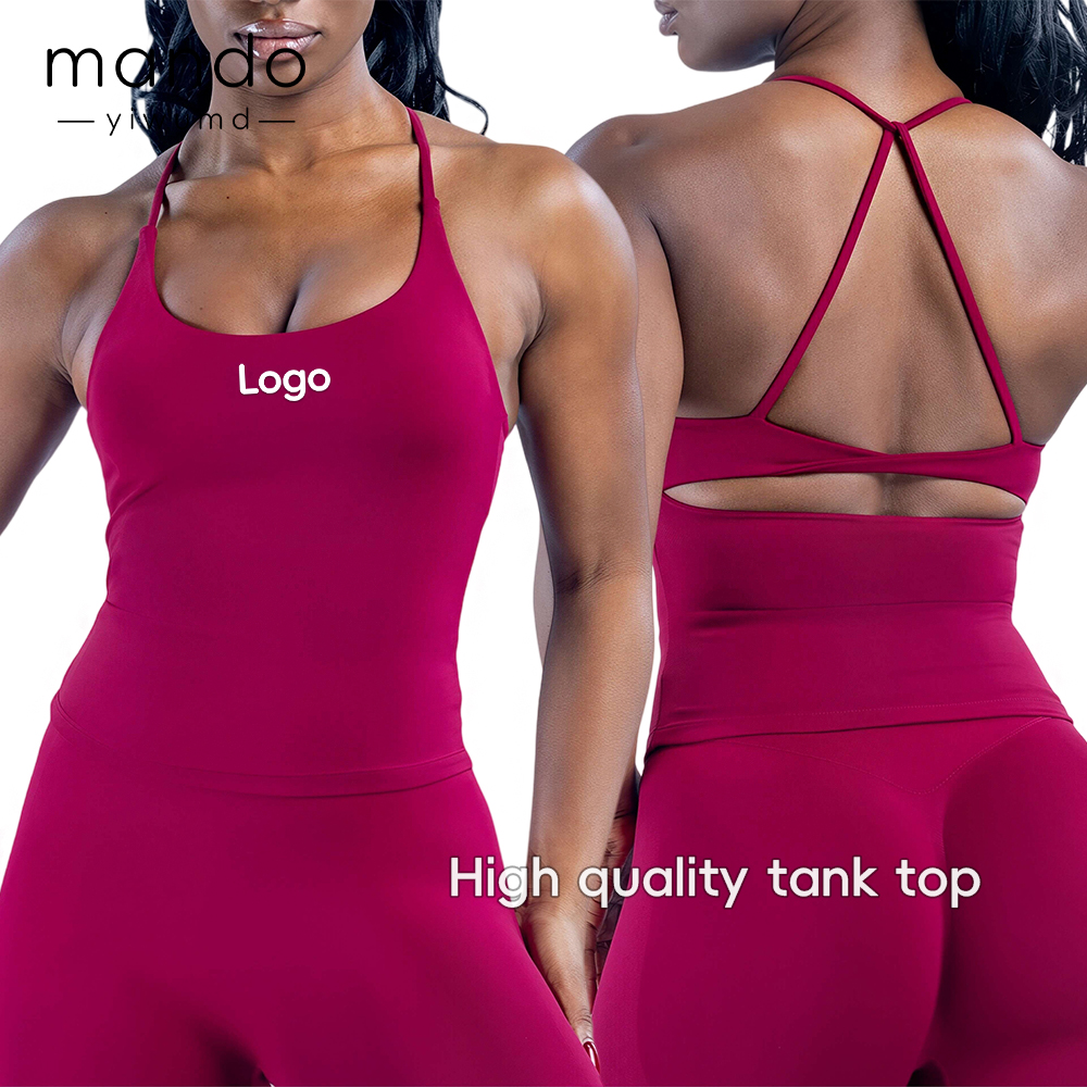 Premium 90% Nylon 10% Spandex Seamless Yoga Vest for Women Moisture-Wicking All-Day Comfort Sports tank Top