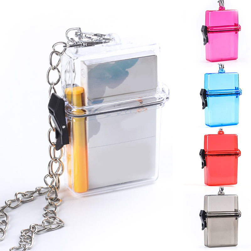 Metal Chain clear Acrylic Cigarette Box