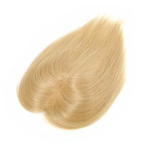 TUW26 Topper de <span class=keywords><strong>cheveux</strong></span> humains vierges Remy pour femmes, <span class=keywords><strong>court</strong></span>, aspect naturel, lisse, monotop pour <span class=keywords><strong>cheveux</strong></span> clairsemés, technique de base mono - Product Image 6