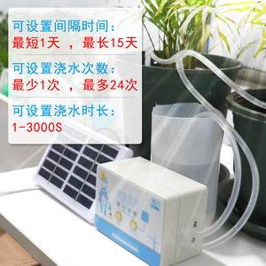 Temporizador de riego automático con energía solar para plantas de jardín, sistema de riego por goteo con control digital y función de riego programado - Product Image 1