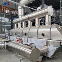 Séchoir industriel à lit fluidisé pour le séchage continu et le refroidissement des particules de sel, de sucre, d'engrais et de résine