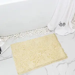 Tapis de douche antidérapant pour salle de bain Tapis de bain lavable en machine Tapis de chenille lavable de haute qualité