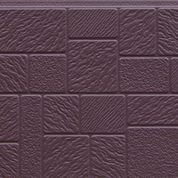Revêtement mural en métal gaufré isolé, motif brique, panneau mural en métal isolé, revêtement de façade en métal isolé